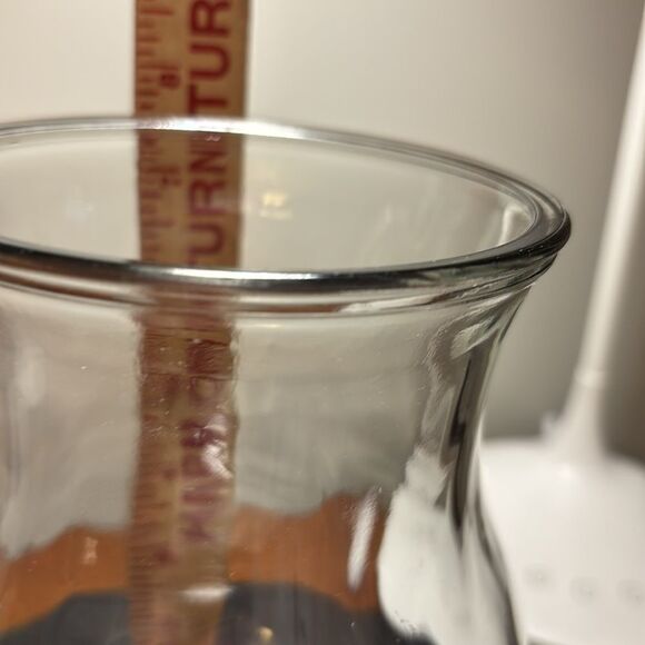 Vintage 80s/90s Anchor Hocking Thick Glass Footed Hurricane Accent Vase - Picture 10 of 10